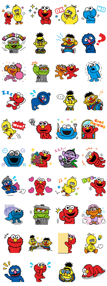 Sesame Street Pop-Up Animated 1 2 3 Sticker for 