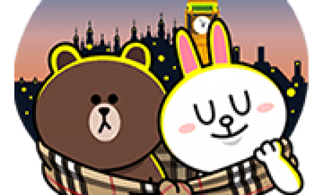  Brown  Cony  Join Burberry in London Sticker for LINE  