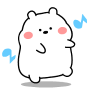 Plo: Chubby White Bear Sticker for LINE & WhatsApp | ZIP: GIF & PNG