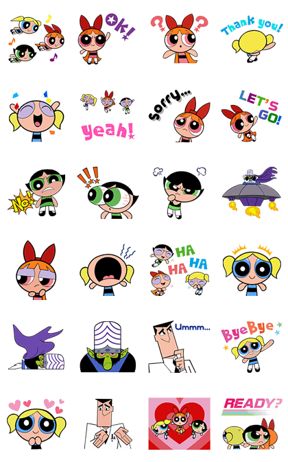 The Powerpuff Girls Animated Stickers Sticker for LINE 