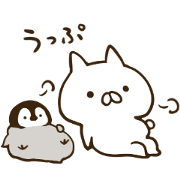 Penguin and Cat Days (Onomatopoeia) Sticker for LINE & WhatsApp | ZIP: GIF & PNG