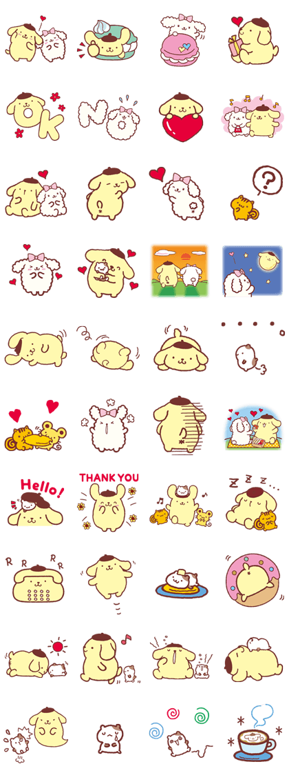 Pompompurin and Friends Sticker for LINE, WhatsApp, — Android, iPhone iOS