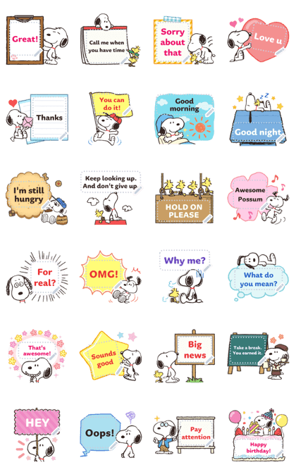 Snoopy Message Stickers Stickers Line Whatsapp Png
