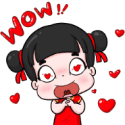 Nong Kawhom Happy Chinese New Year Stickers: LINE WhatsApp GIF PNG