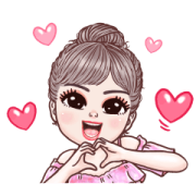 Honey Dewy Cute Girl Animated LINE WhatsApp Sticker GIF PNG