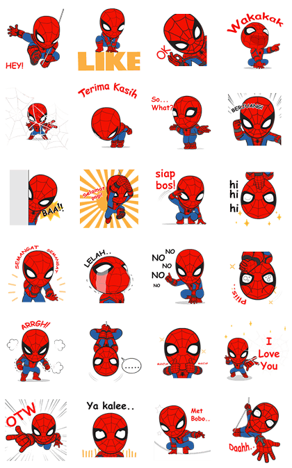 Spider-Man: Homecoming × Jumbooka Sticker for LINE, WhatsApp, Telegram —  Android, iPhone iOS