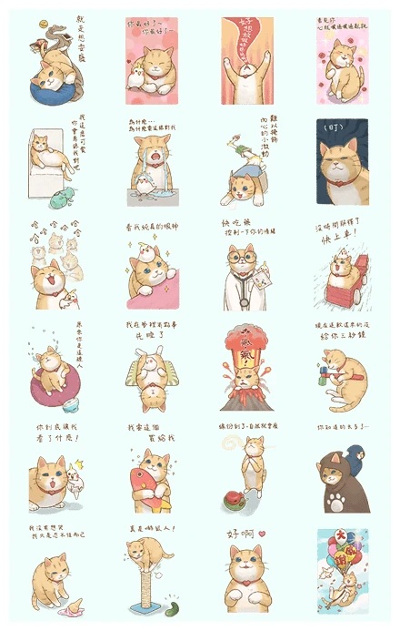 Cat's Lifestyle Big Stickers WhatsApp Sticker PNG