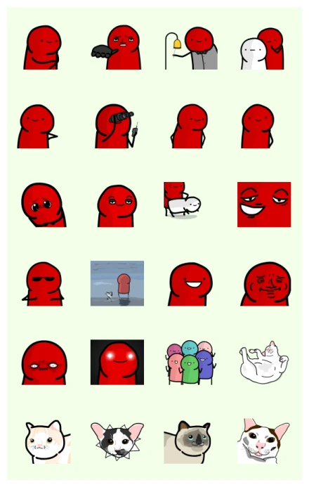 Red and Friends (Also Cat) with Sound WhatsApp Sticker PNG