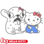 Hello Kitty 50th x godgwawa LINE WhatsApp Sticker GIF PNG