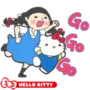 Hello Kitty 50th x April’s drawing LINE WhatsApp Sticker GIF PNG