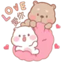 Mompig & Dadbear Big Stickers LINE WhatsApp Sticker GIF PNG