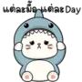 Little Cat White Shark Big Stickers LINE WhatsApp Sticker GIF PNG